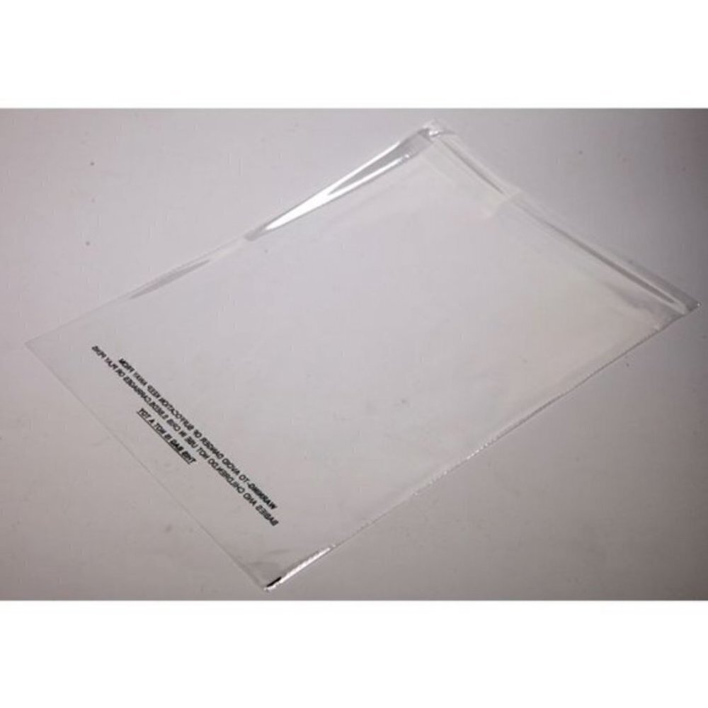 25 11x15 SUFFICATION WARNING CLEAR POLYMAILER BAGS - Picture 4 of 4